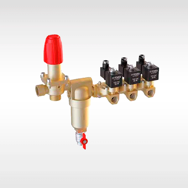 Solenoid control unit with filter